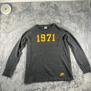 Vintage Nike Sportswear 1971 Beaverton Oregon long sleeve grey‎ shirt
